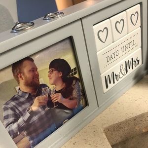 Countdown To Wedding Block Sign with Photo